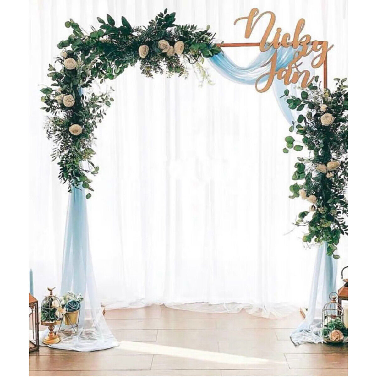 Wedding Arch Gold Square Backdrop Flower Display Stand Background 2.2M Price
