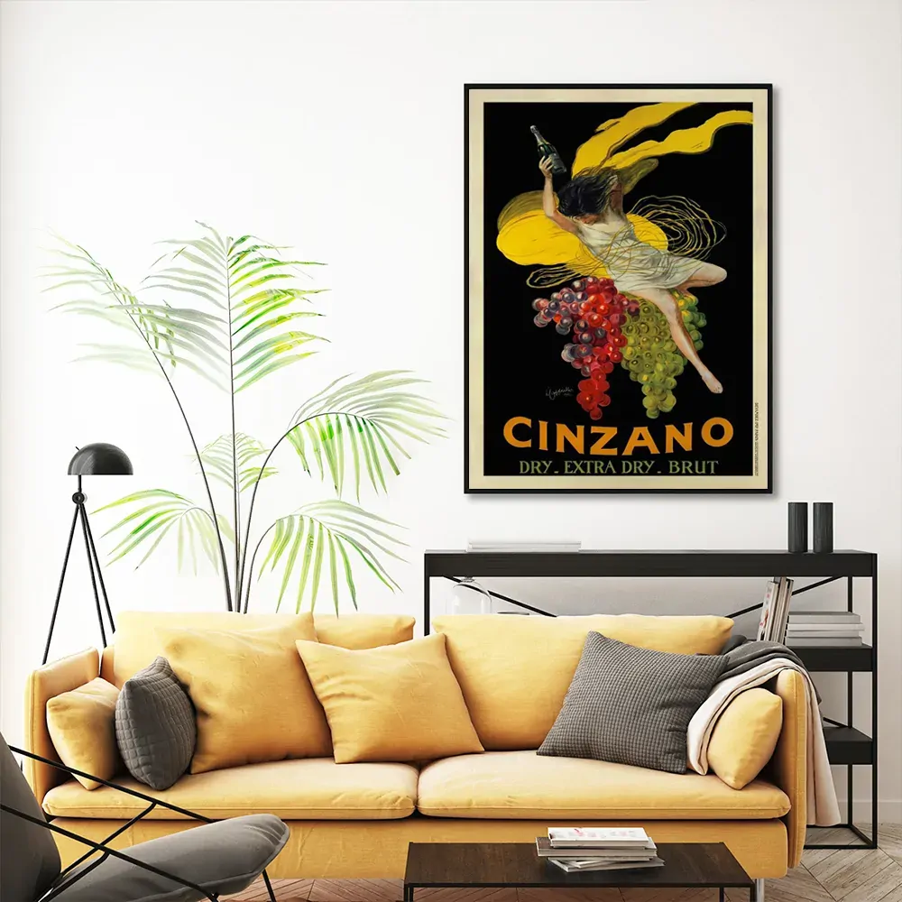 Wall Art 40cmx60cm Cinzano Black Frame Canvas Price