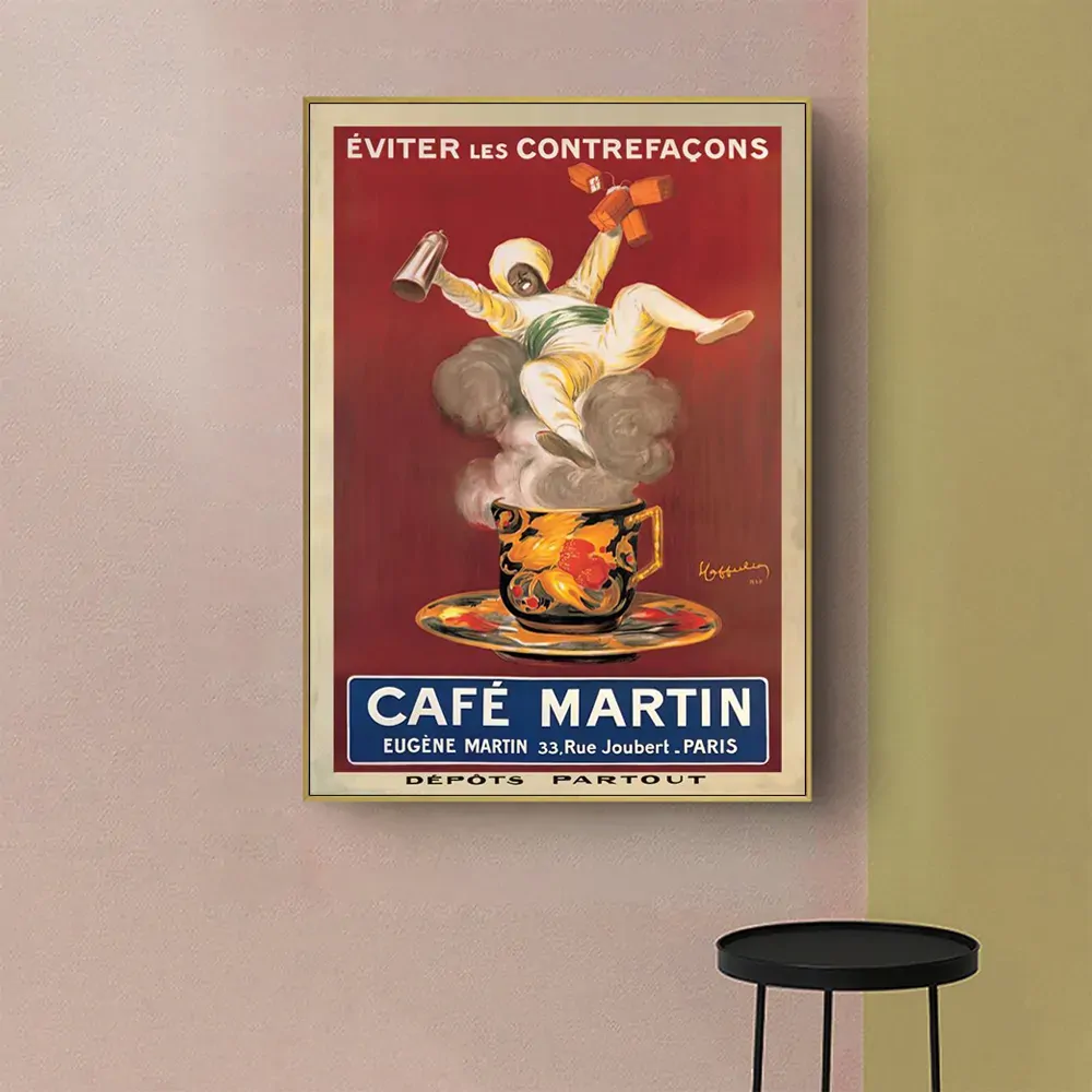 Wall Art 40cmx60cm Cafe Martin Gold Frame Canvas Price