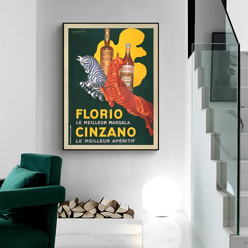 Wall Art 100cmx150cm Florio Cinzano Black Frame Canvas Price