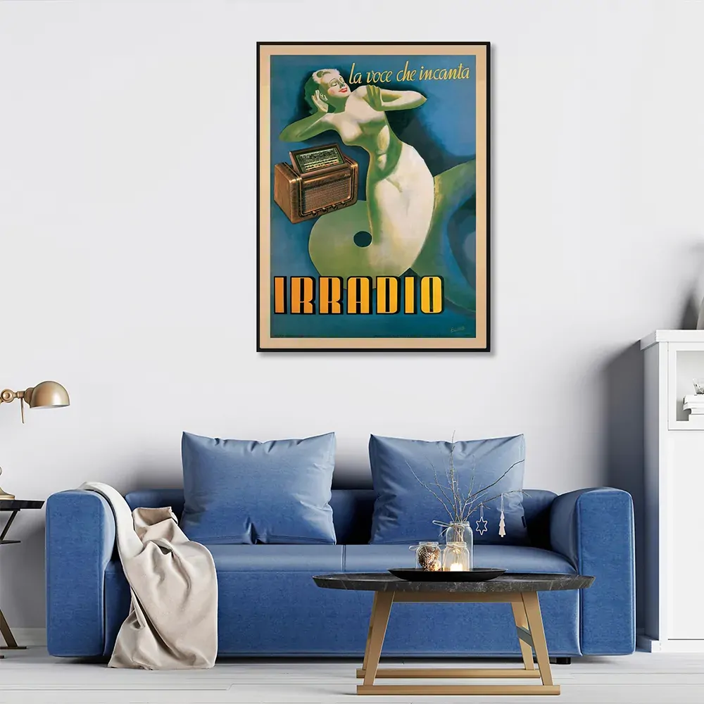 Wall Art 100cmx150cm Irradio Cinzano Black Frame Canvas Price