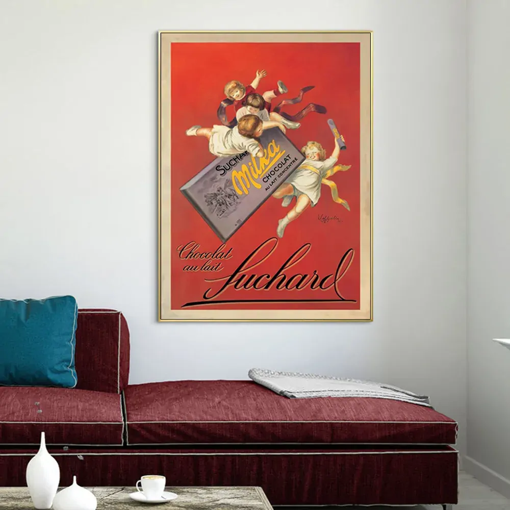 Wall Art 100cmx150cm Milka chocolates by Suchard Gold Frame Canvas Price