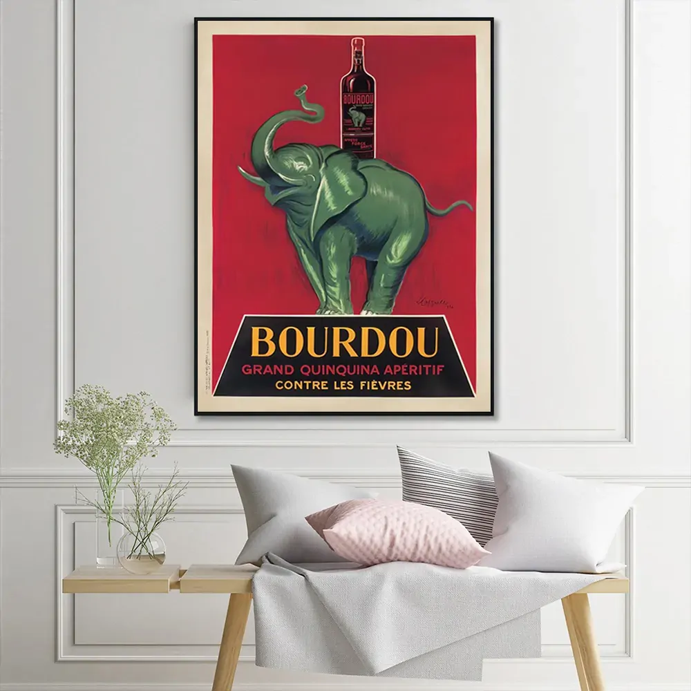 Wall Art 40cmx60cm Bourdou Black Frame Canvas Price