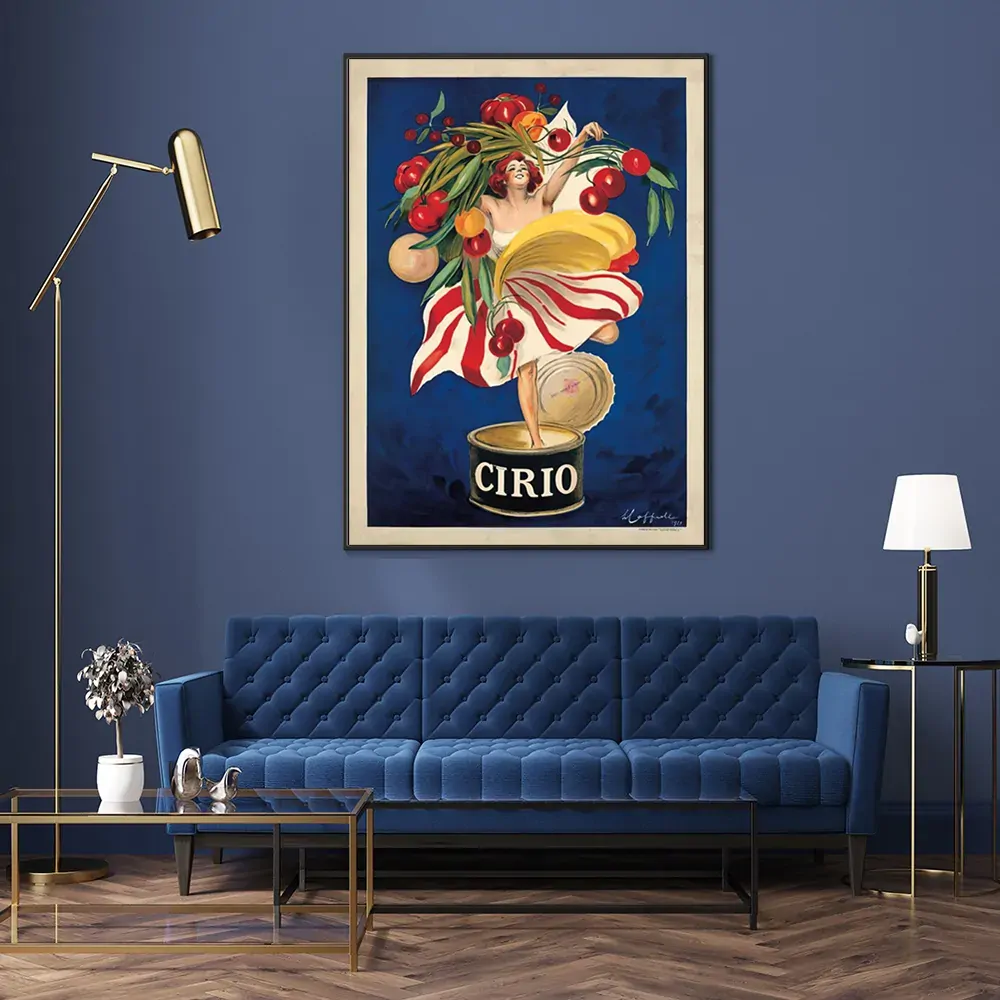 Wall Art 100cmx150cm Cirio By Leonetto Cappiello Black Frame Canvas Price