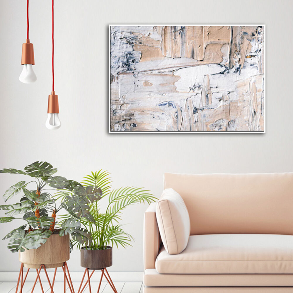 100cmx150cm Modern Abstract Oil Painting Style White Frame Canvas Wall Art Price