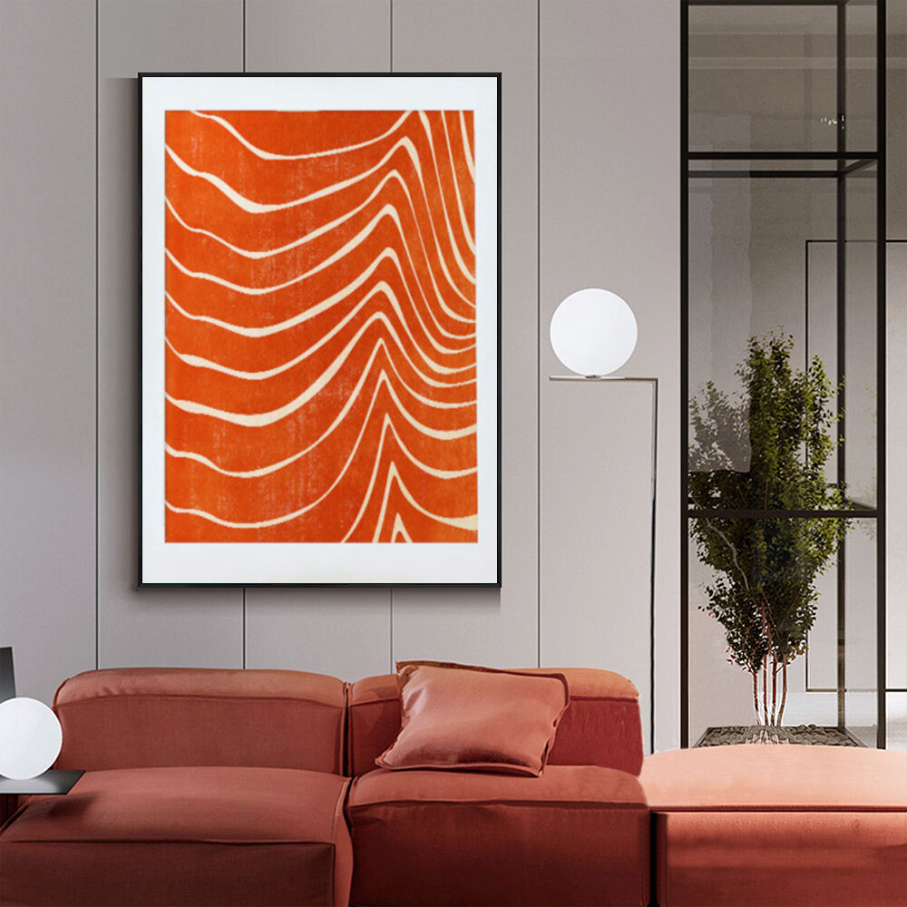 40cmx60cm Abstract Orange Black Frame Canvas Wall Art Price