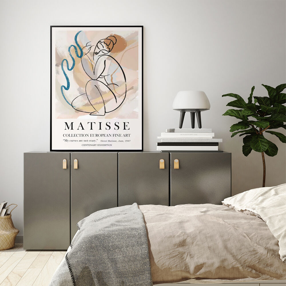 100cmx150cm Matisse Nude Line Black Frame Canvas Wall Art Price