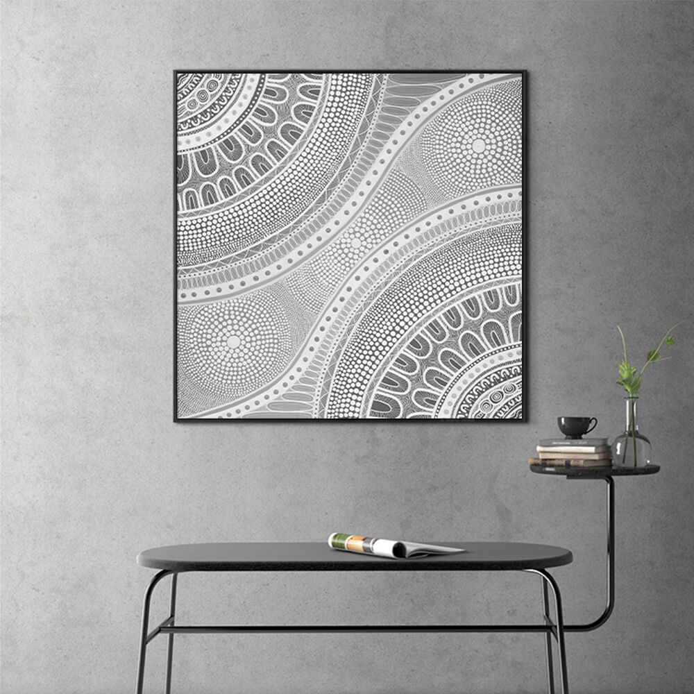 100cmx100cm Nayiri Bami Black Frame Canvas Wall Art Price