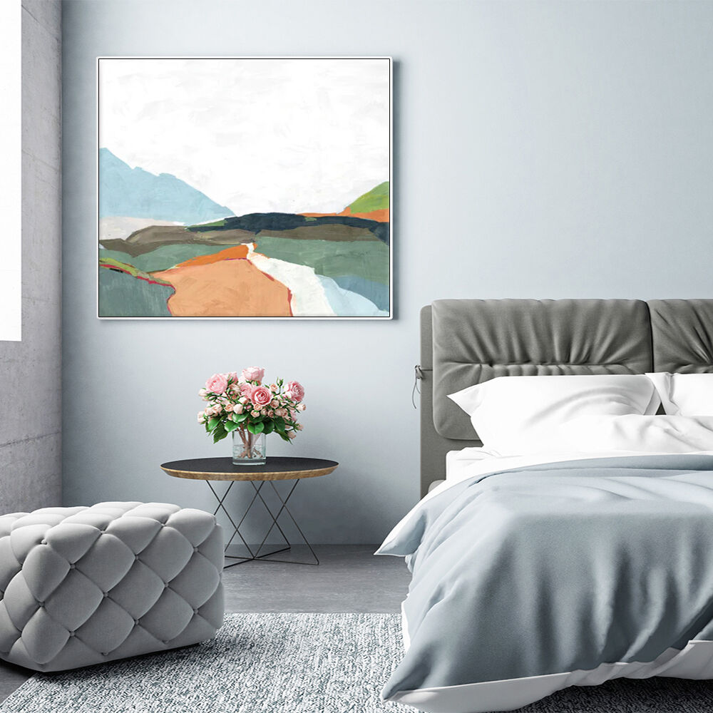 60cmx60cm April Morning White Frame Canvas Wall Art Price