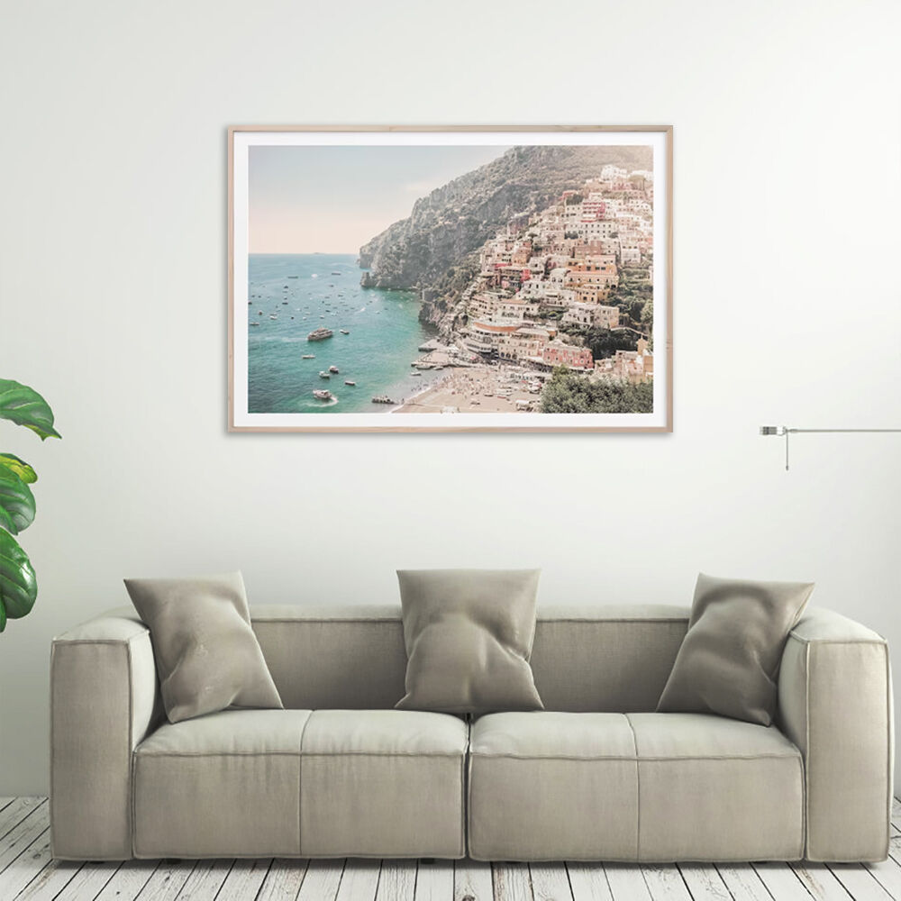 100cmx150cm Italy Amalfi Coast Wood Frame Canvas Wall Art Price