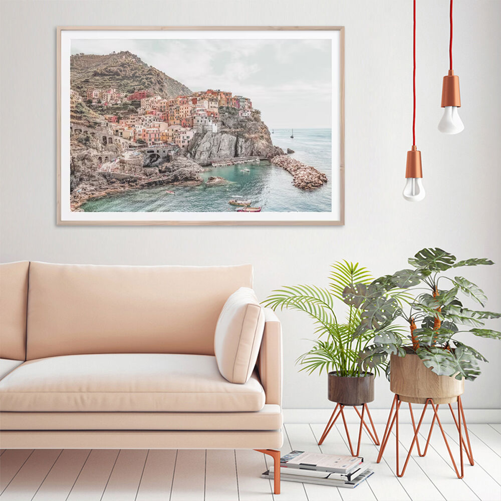 100cmx150cm Italy Cinque Terre Wood Frame Canvas Wall Art Price