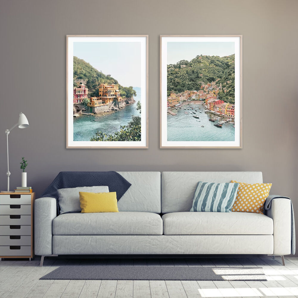 100cmx150cm Italy Coast 2 Sets Wood Frame Canvas Wall Art Price