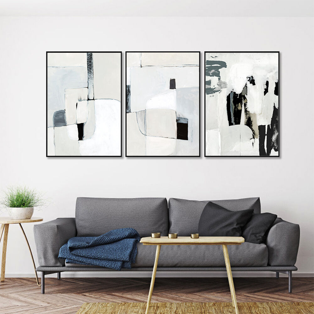 50cmx70cm Soft Spoken 3 Sets Black Frame Canvas Wall Art Price