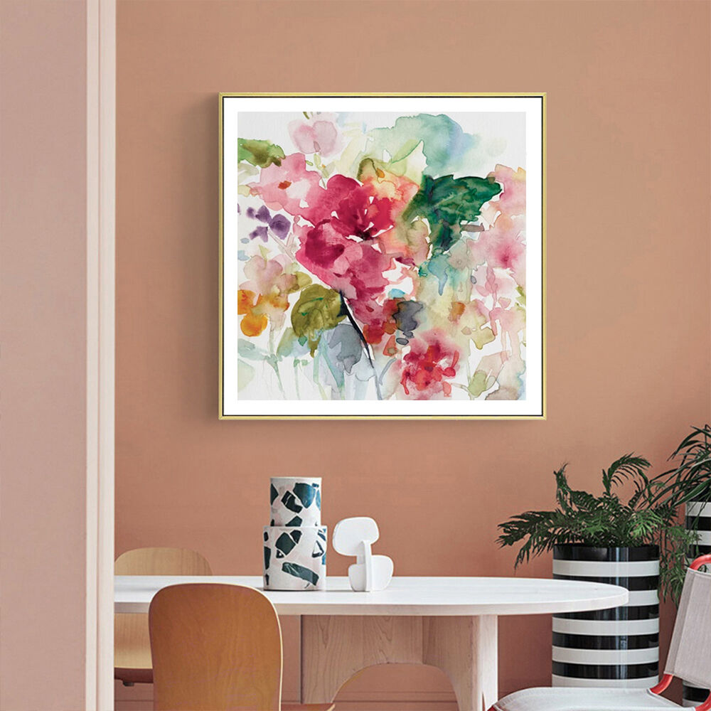 100cmx100cm Floral Brunch Gold Frame Canvas Wall Art Price