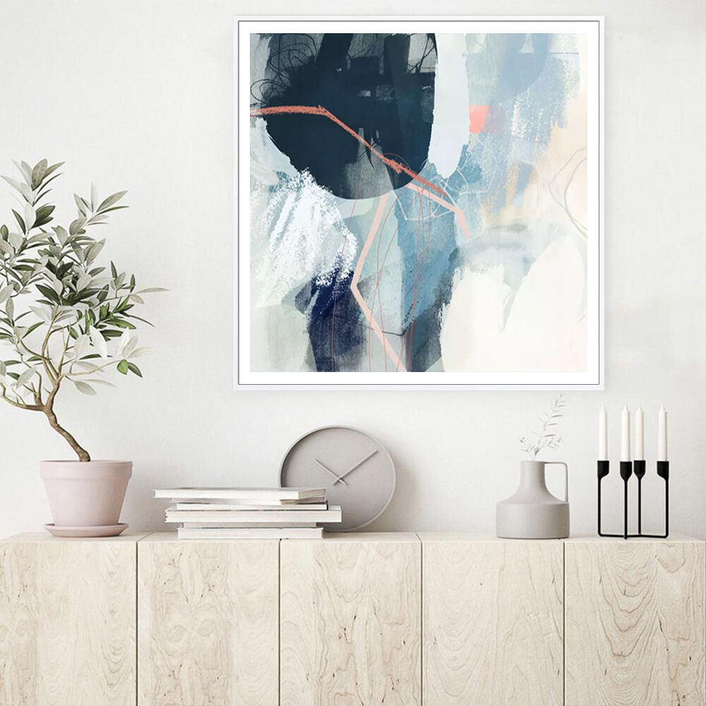40cmx40cm Luz II White Frame Canvas Wall Art Price