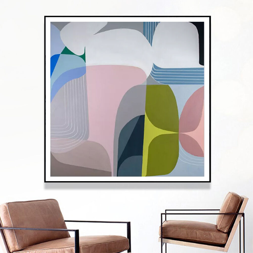 50cmx50cm Skyways Black Frame Canvas Wall Art Price