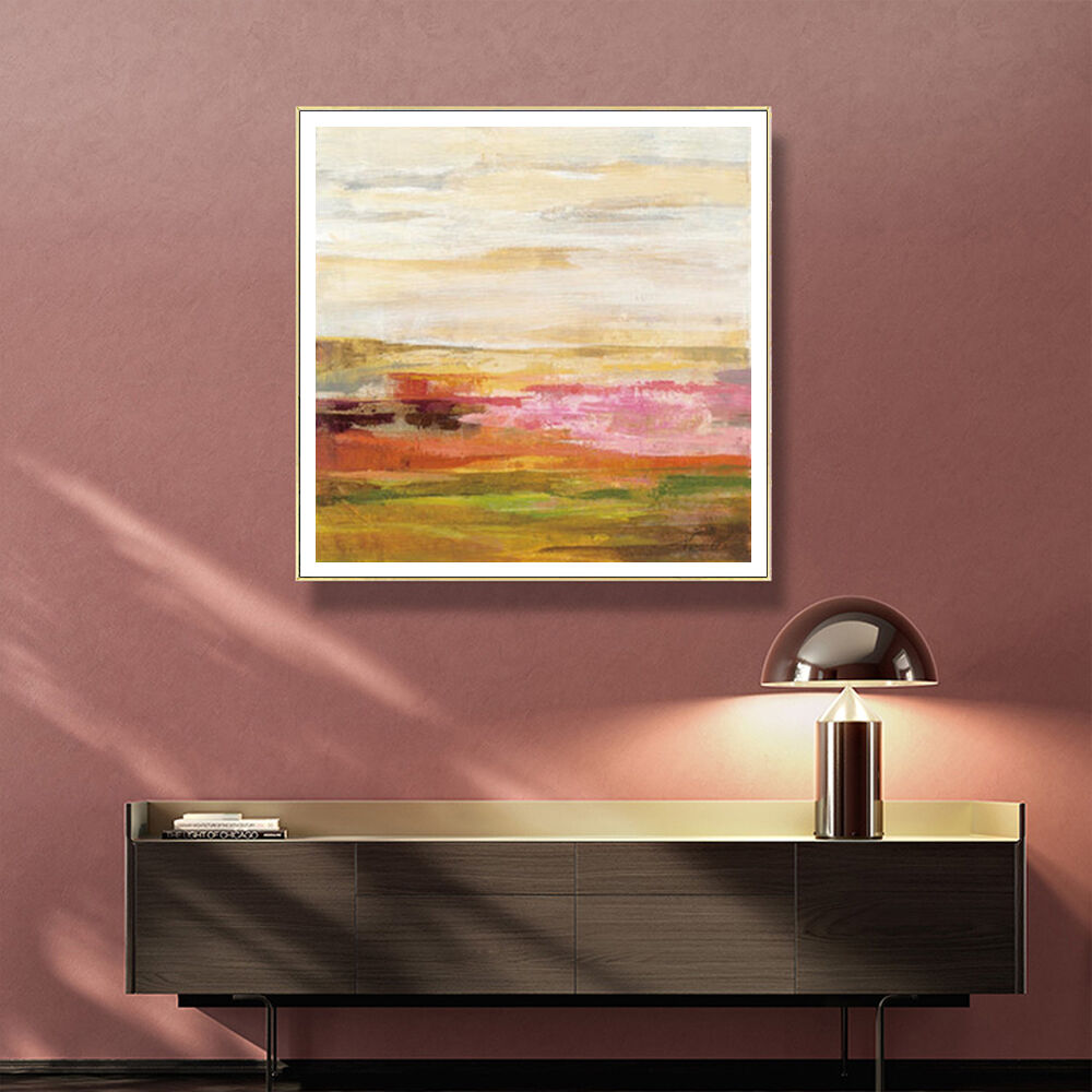 40cmx40cm Blooming Field Gold Frame Canvas Wall Art Price