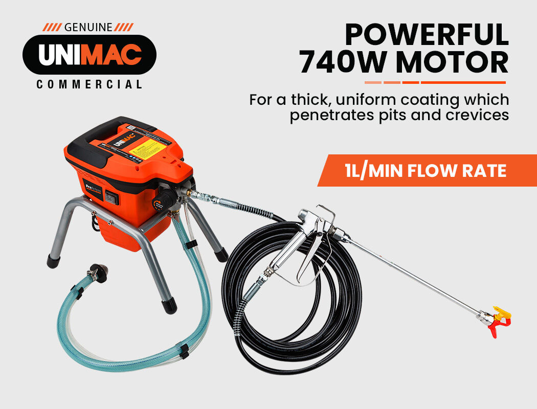 Unimac 740W Electric Airless Paint Sprayer Portable High Pressure Station Spray Gun Price