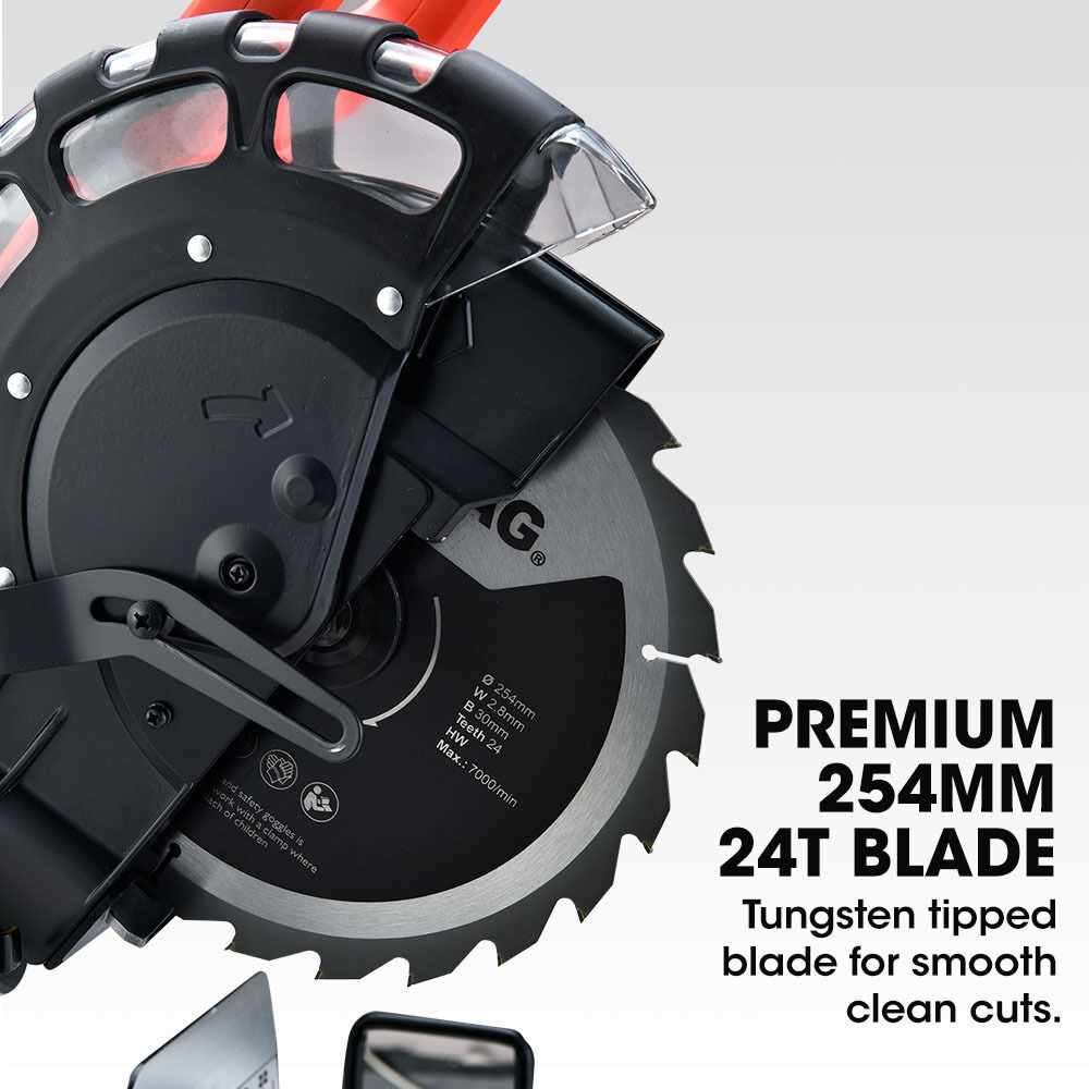 BAUMR-AG 254mm Sliding Compound dual Mitre Drop Saw and Adjustable Stand Combo Price