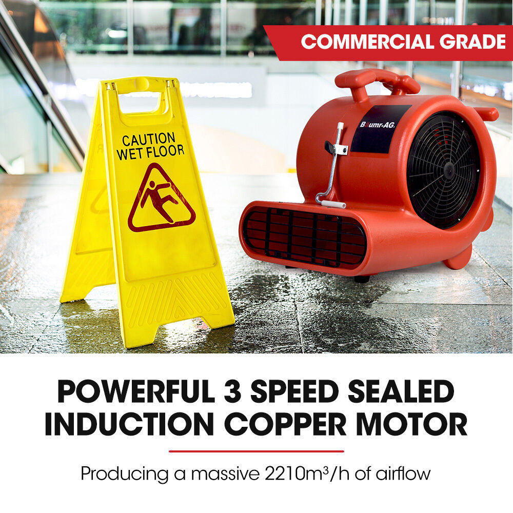 Baumr-AG 3-Speed Carpet Dryer Air Mover Blower Fan, 1300CFM, Sealed Copper Motor, Poly Housing Price