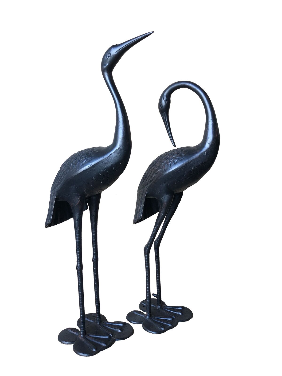 2 Piece Crane Couple Metal Statue Set Price