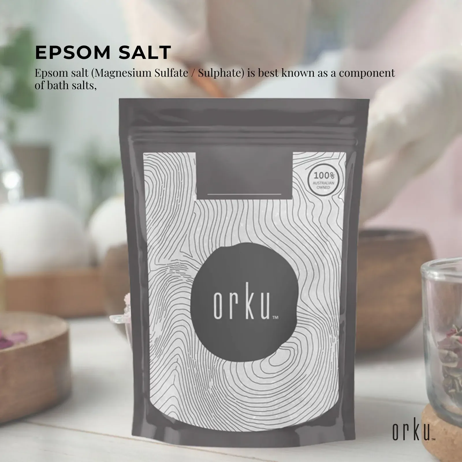 2Kg Epsom Salt - Magnesium Sulphate Bath Salts For Skin Body Baths Sulfate Price
