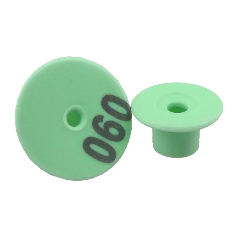 1-100 Cattle Number Ear Tags Set - Round Green Pig Sheep Goat Livestock Label Price