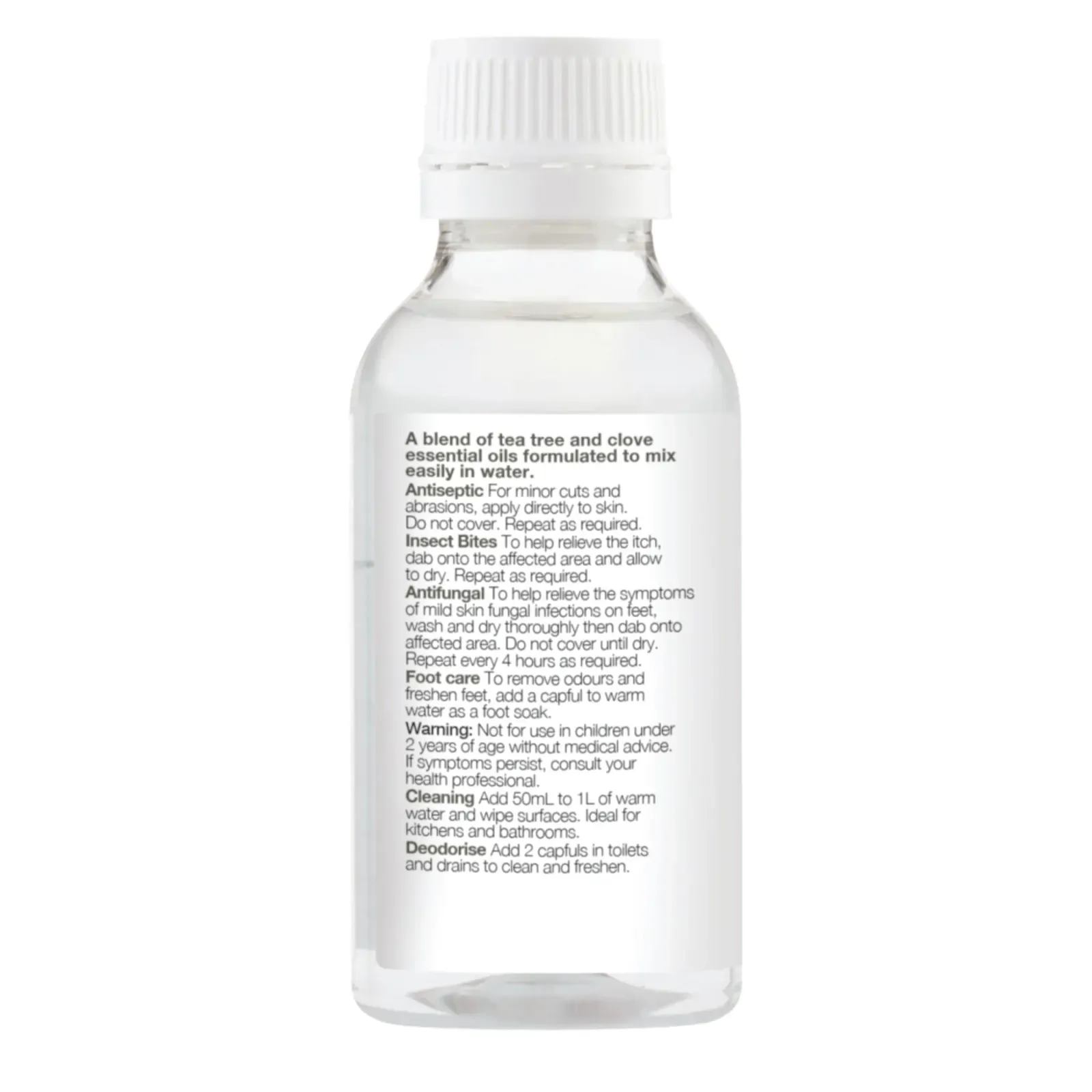 100mL Bosisto's Antifungal Tea Tree Clove Solution Water Soluble Essential Oils Price