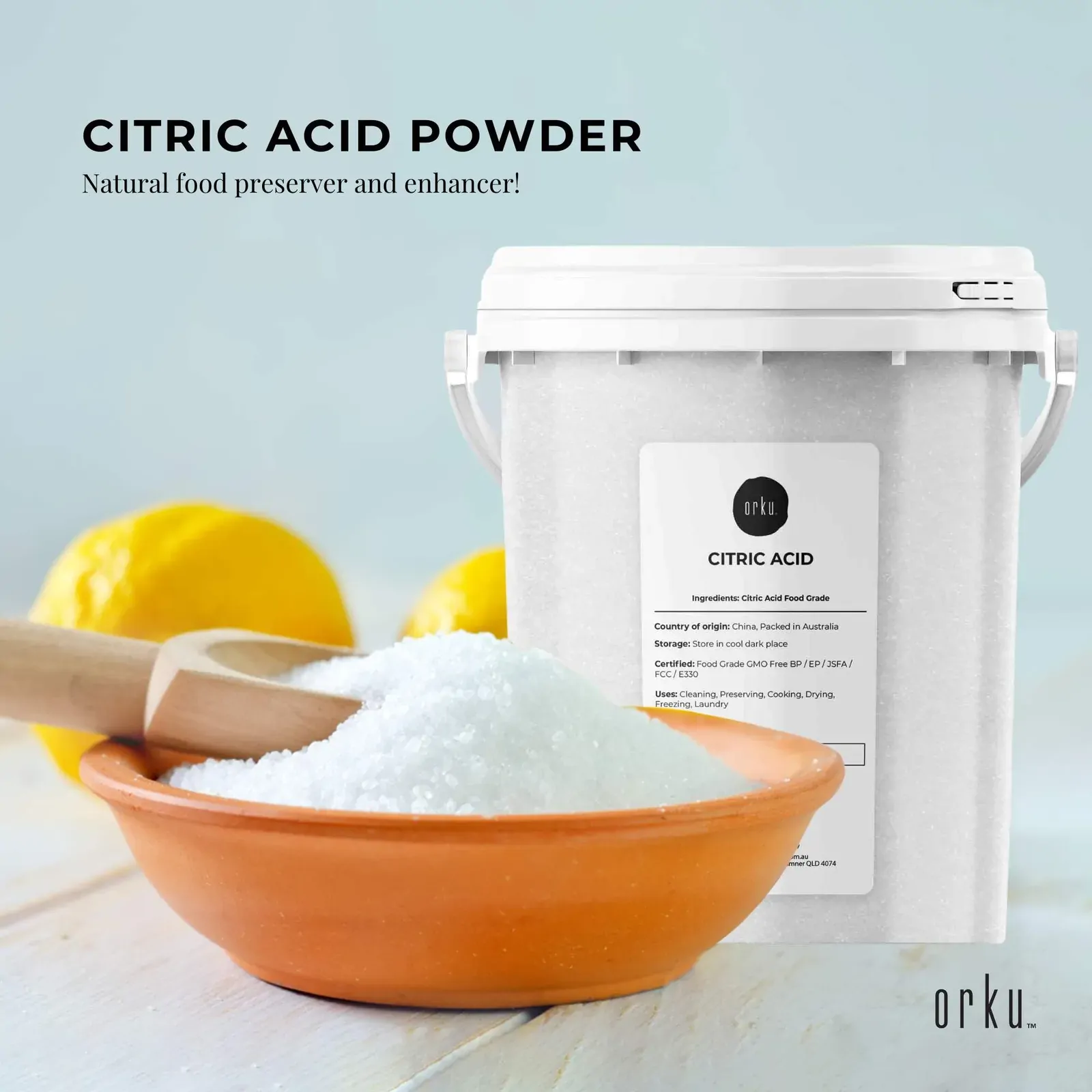 1.2Kg Citric Acid Powder Tub - Food Grade Anhydrous GMO Preservative Free c6h807 Price
