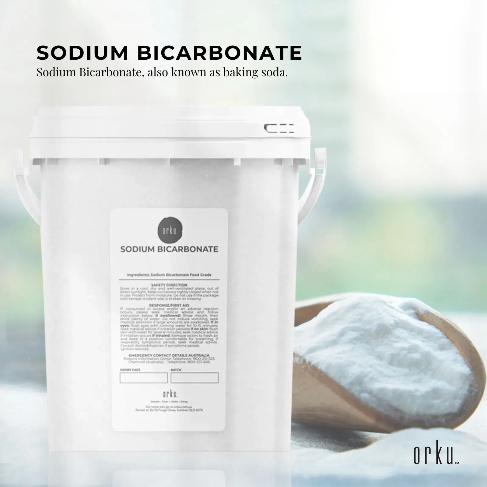 1.3Kg Sodium Bicarbonate Tub - Food Grade Bicarb Baking Soda Hydrogen Carbonate Price