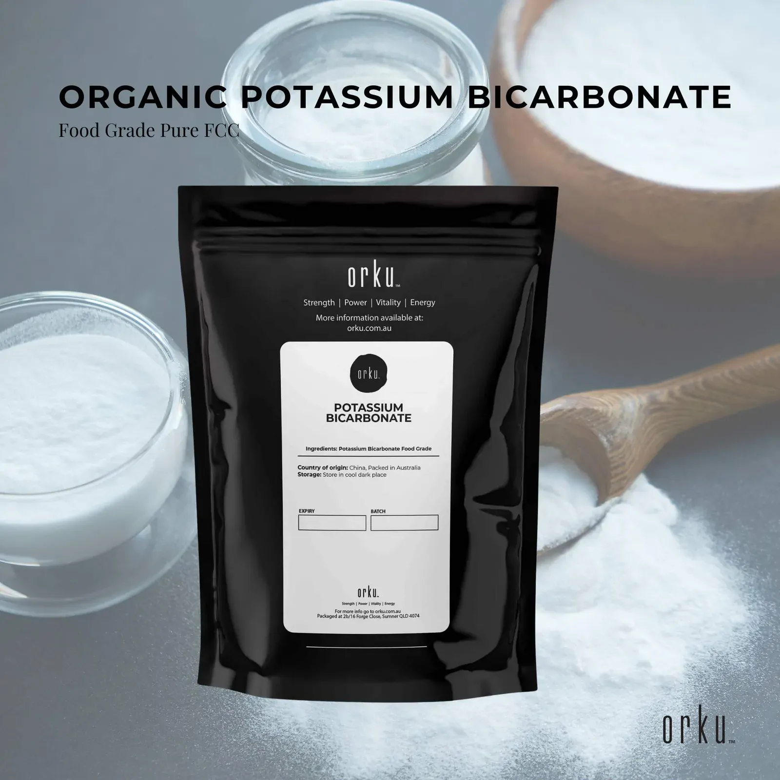 100g Organic Potassium Bicarbonate Powder - Food Grade Pure FCC Brewing Baking Price