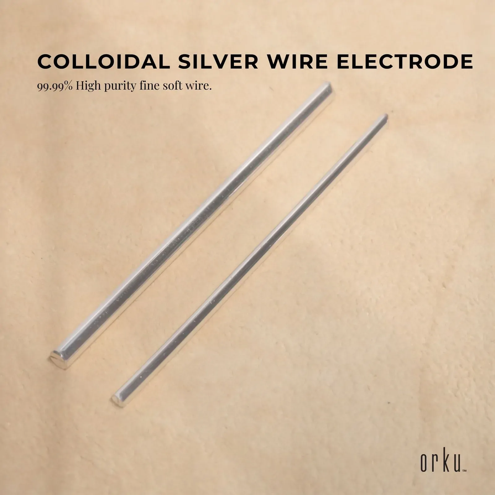 2x 8" Silver Rods 12 Gauge 99.99% High Purity Fine Soft Wire Colloidal Electrode Price