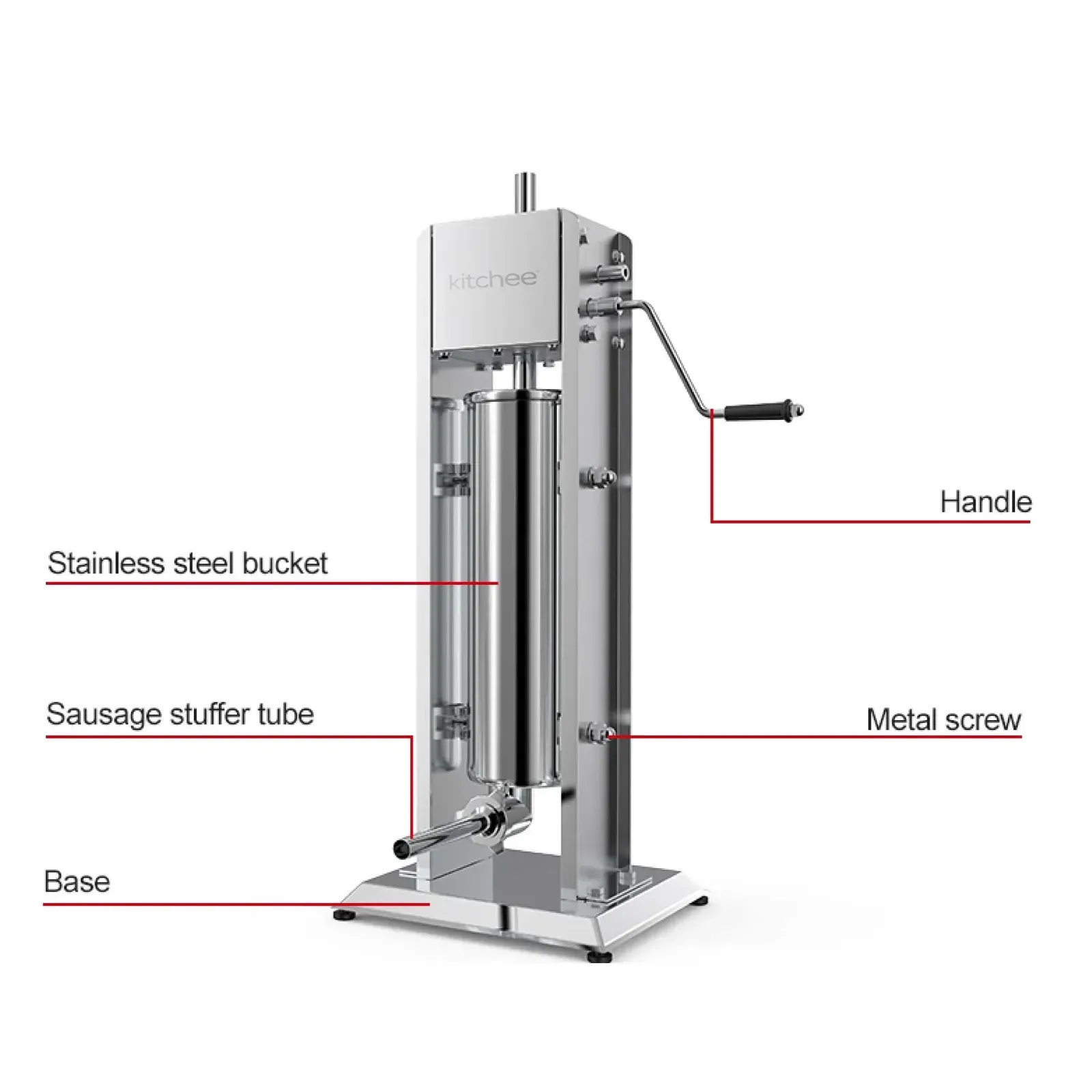 7L Manual Vertical Sausage Filler - Stainless Stuffer Meat Press Machine Price