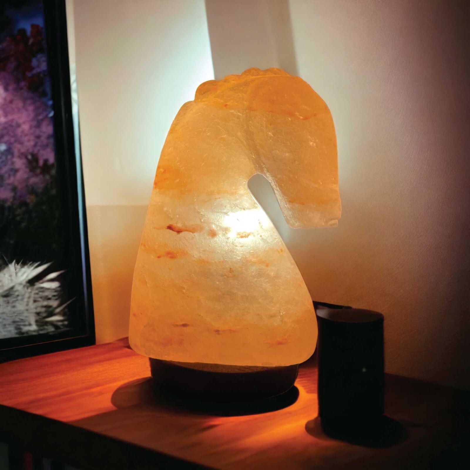 12V 12W Horse Himalayan Pink Salt Lamp Carved Knight Rock Crystal Light Bulb On/Off Price