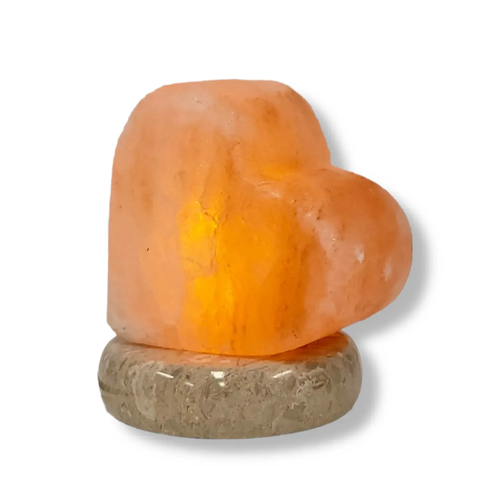 USB Himalayan Salt Lamp - Heart Love Carved Shape Pink Crystal Rock LED Light Price