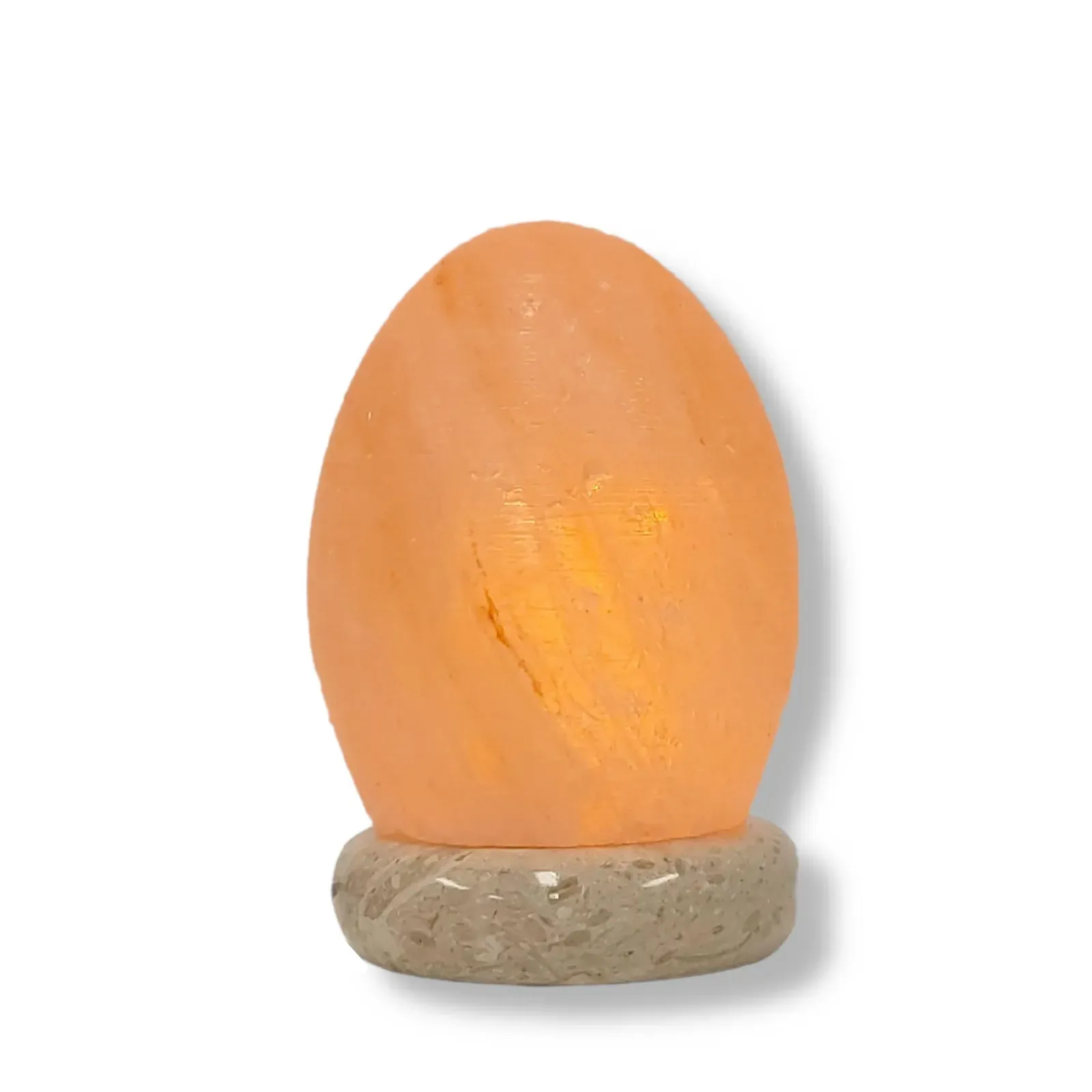 USB Himalayan Salt Lamp - Egg Cone Carved Shape Pink Crystal Rock LED Light Price
