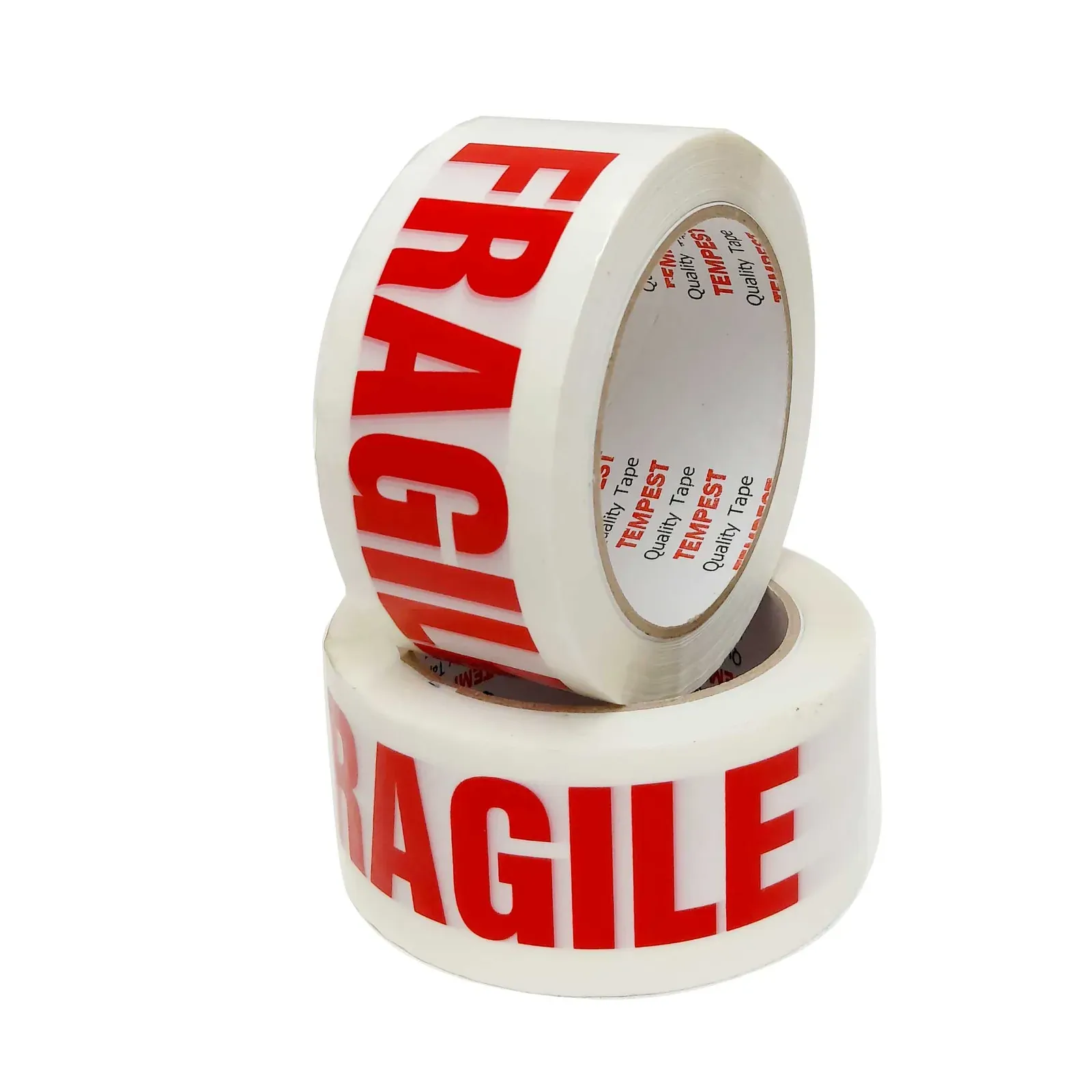 1x Fragile Packing Tape 48mmx75m - Long Rolls Red White Packaging Adhesive Label Price