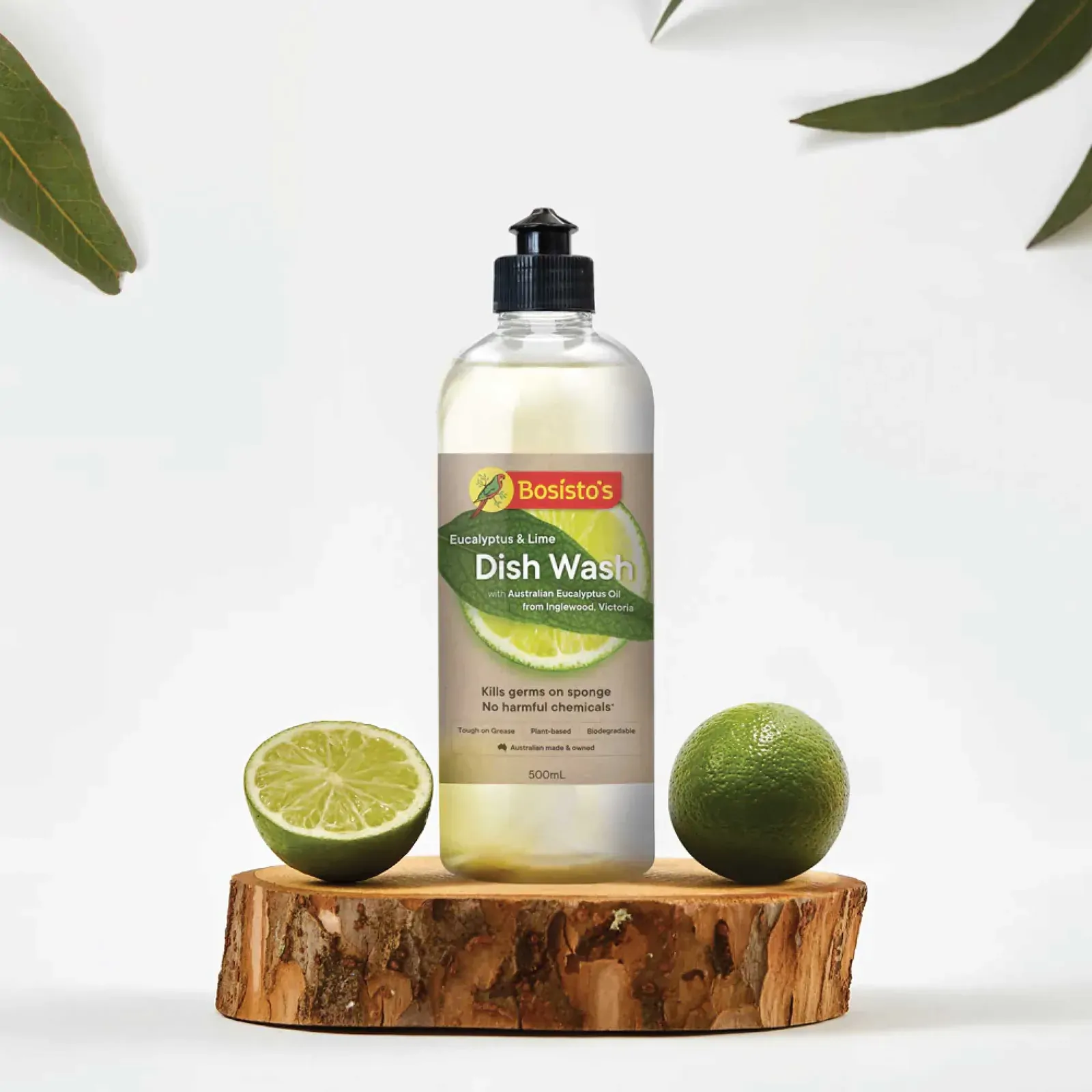 500ml Dish Wash Liquid Lime Eucalyptus Plant Based Dishwashing Soap Bosistos Price