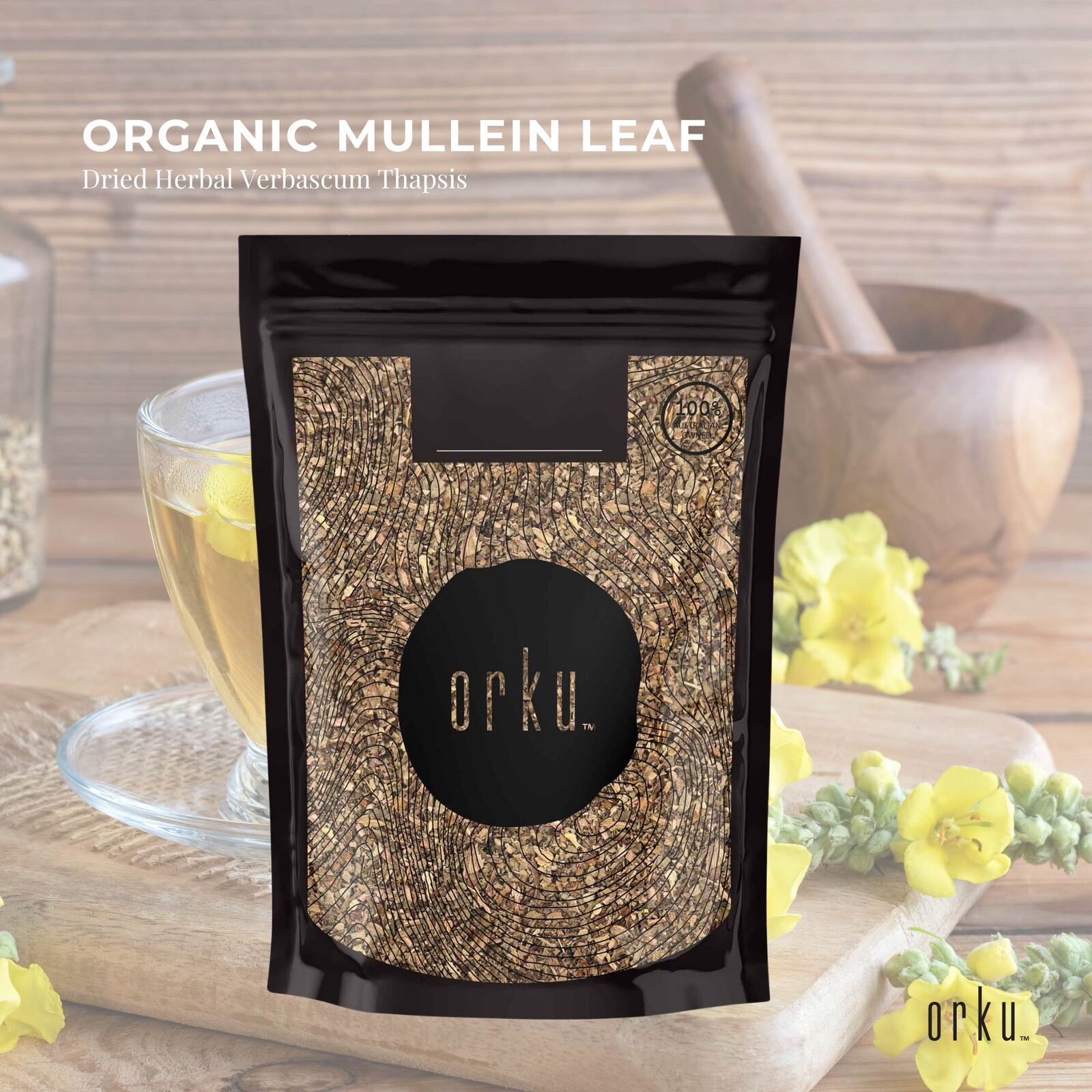 100g Organic Mullein Leaf - Dried Herbal Verbascum Thapsis Price