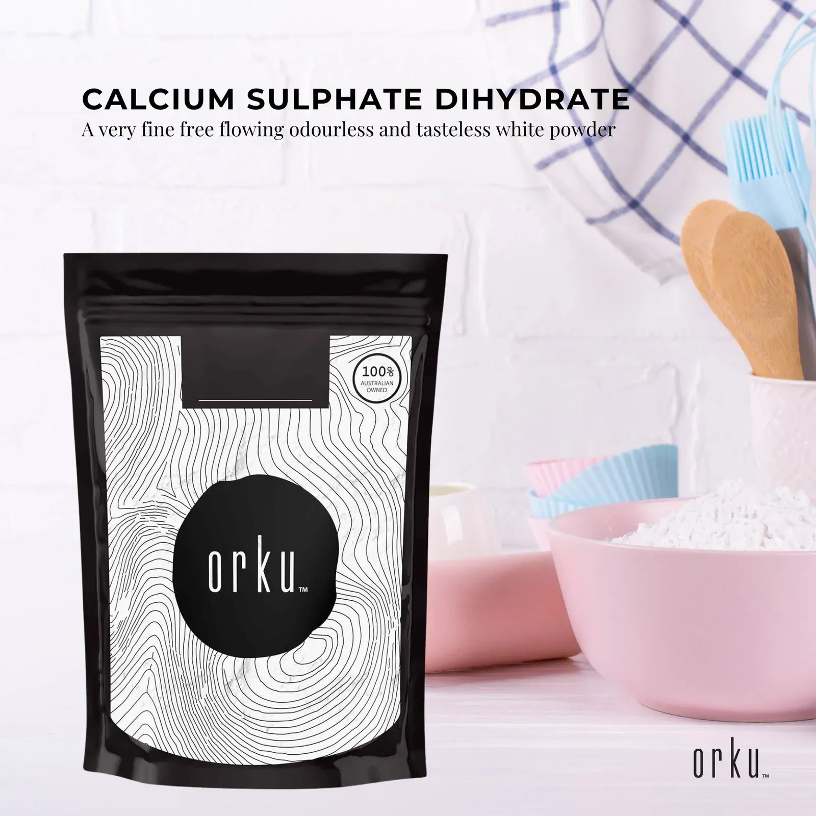 100g Calcium Sulphate Gypsum Powder - Food Grade Hydrous Sulfate Price