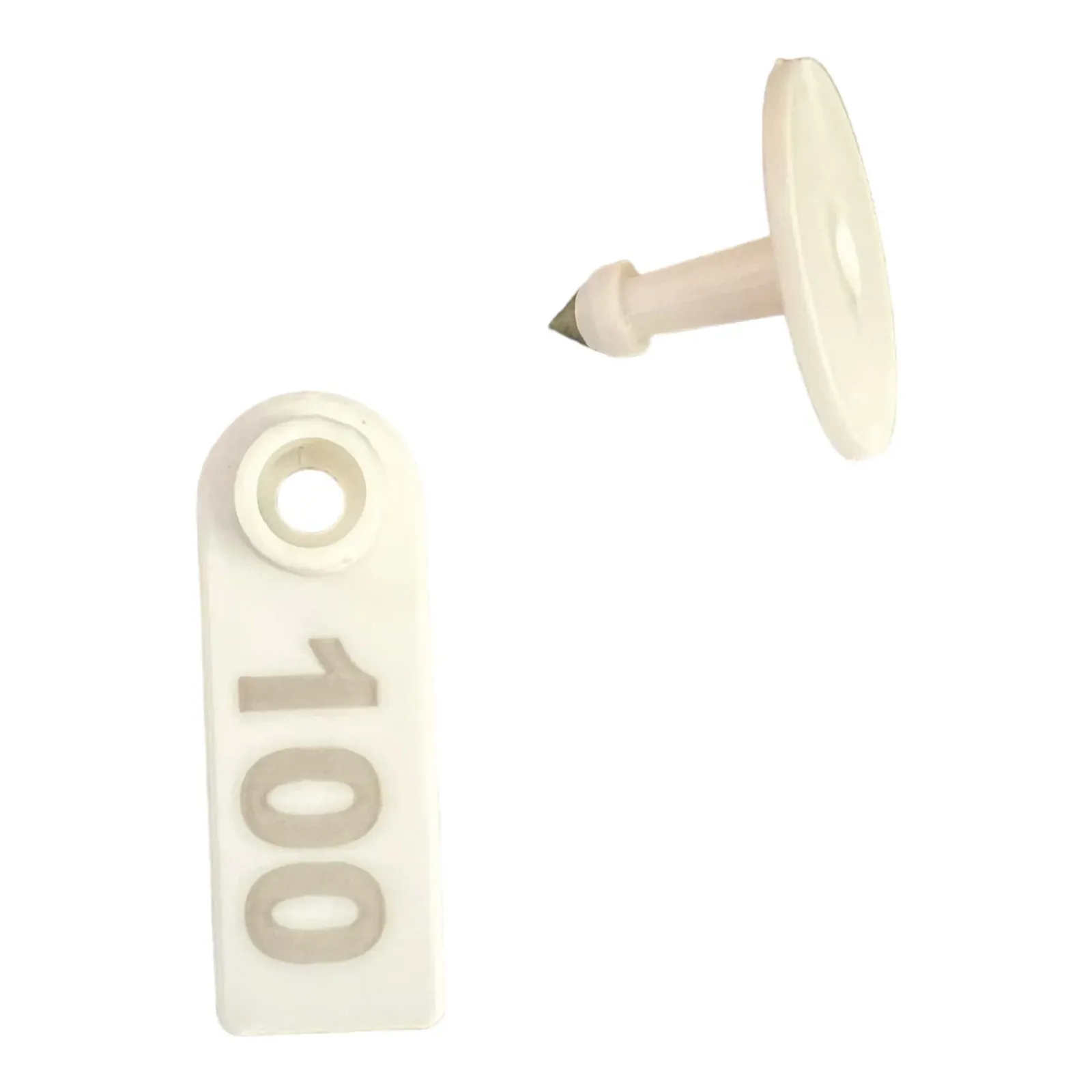 1-100 Cattle Number Ear Tag 5x2cm Set - Mini White Cow Sheep Pig Livestock Label Price