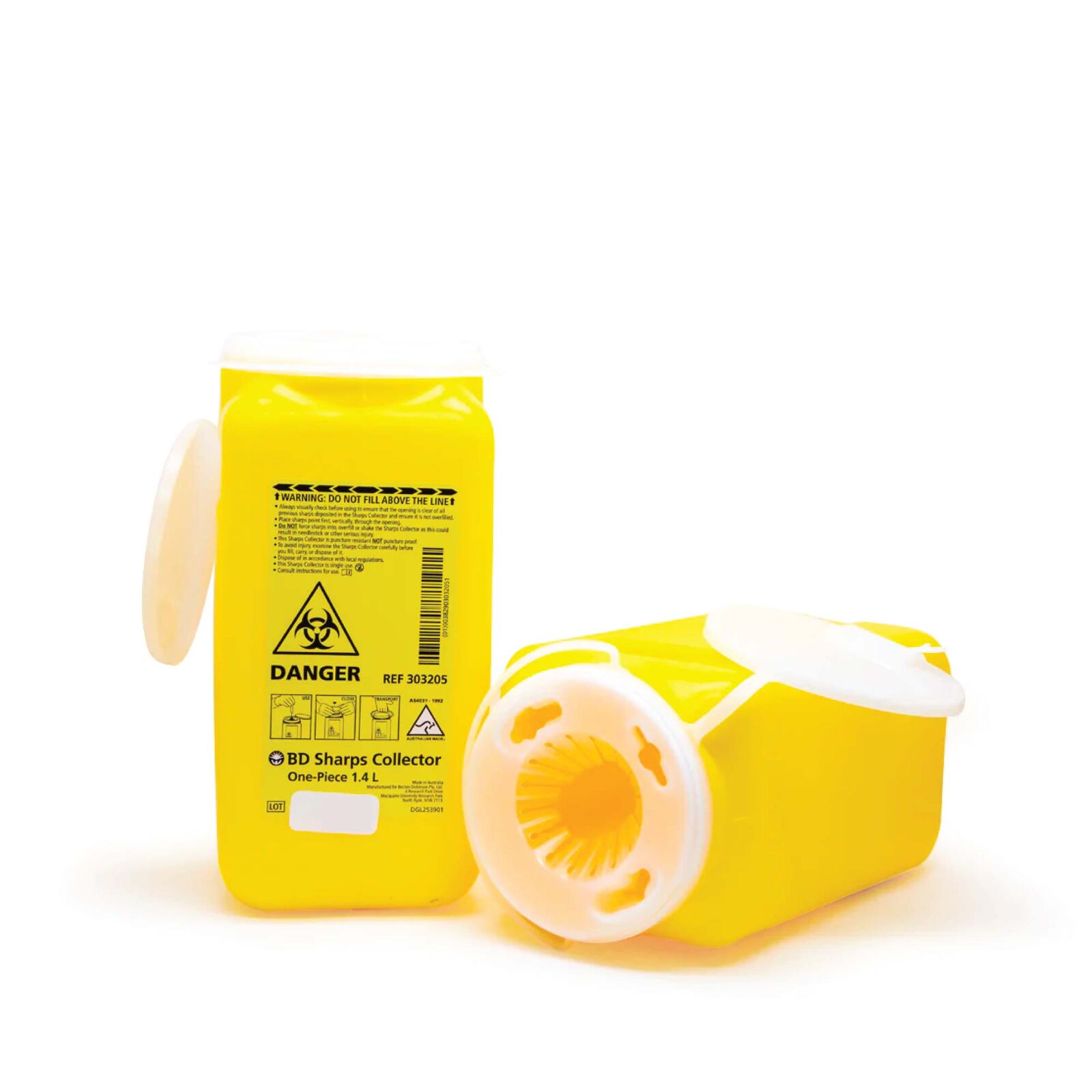1.4L Sharps Container Needle Biohazard Bin Disposal - Medical Waste Collector Price