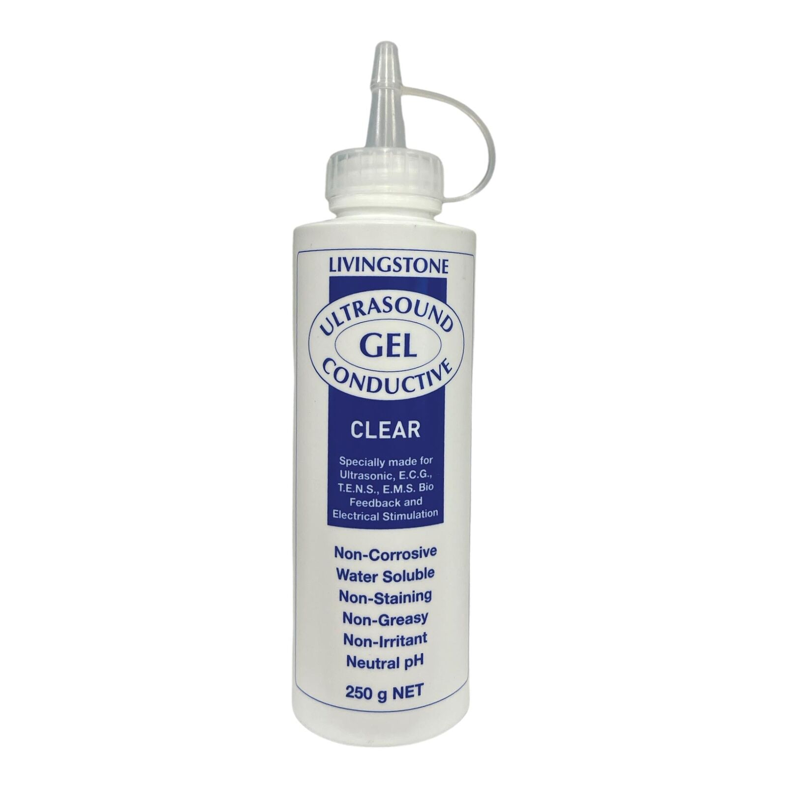 2x Livingstone 250ml Conductive Ultrasound Lubricating Gel - Squeeze Bottle Price