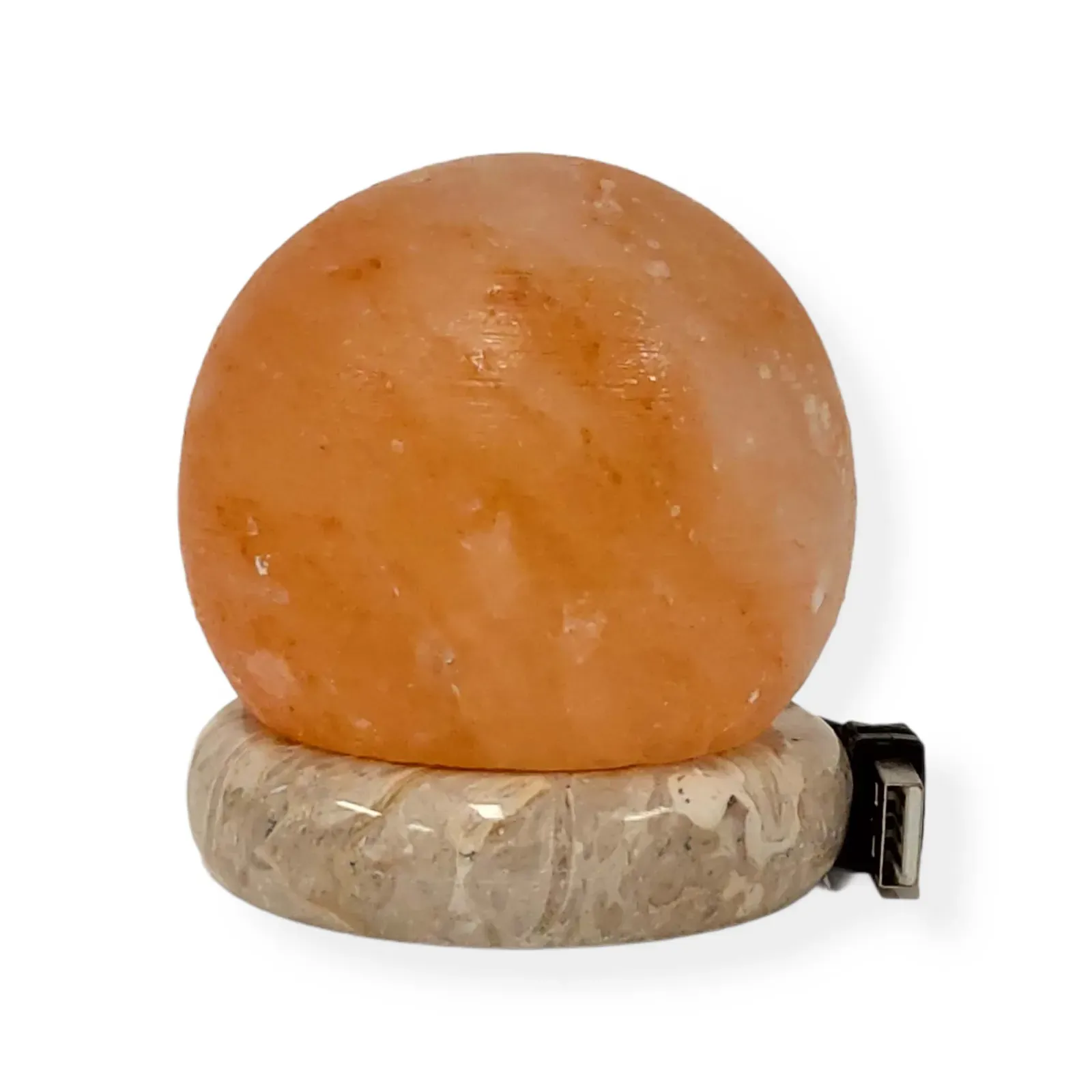 USB Colour Changing Salt Himalayan Lamp - Ball Sphere Shape Pink Rock LED Light Price