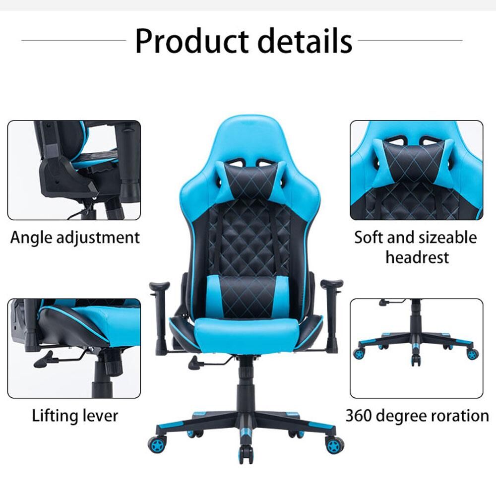 Gaming Chair Ergonomic Racing chair 165° Reclining Gaming Seat 3D Armrest Footrest Green Black Price