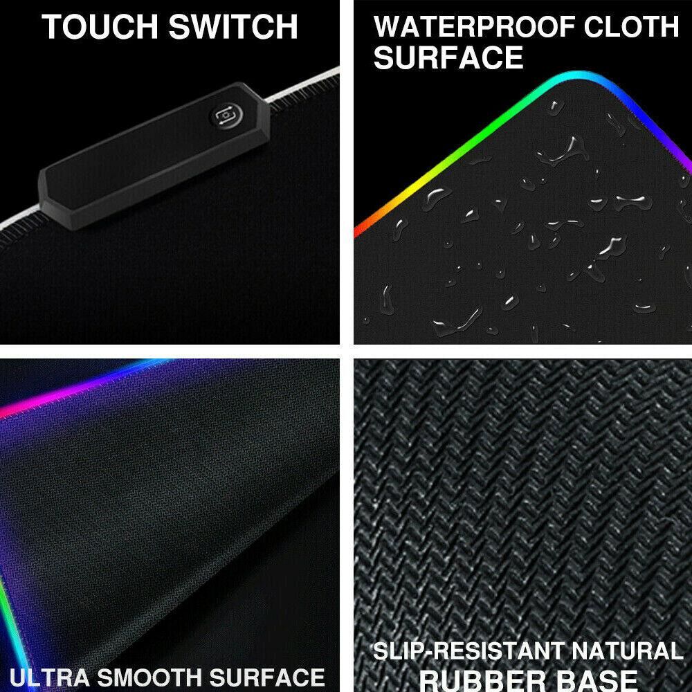 LED Gaming Mouse Pad Large RGB Extended Mousepad Keyboard Desk Anti-slip Mat Price
