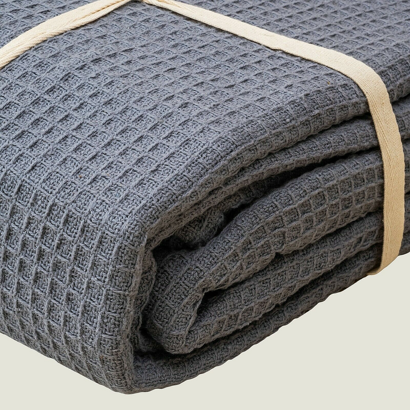 Cotton Woven Waffle Blanket 228 x 228 cm Price