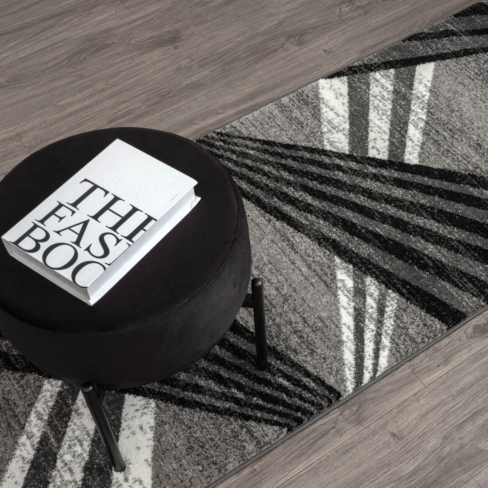 Adore Geometric Textural Rug - Grey - 80x150 Price