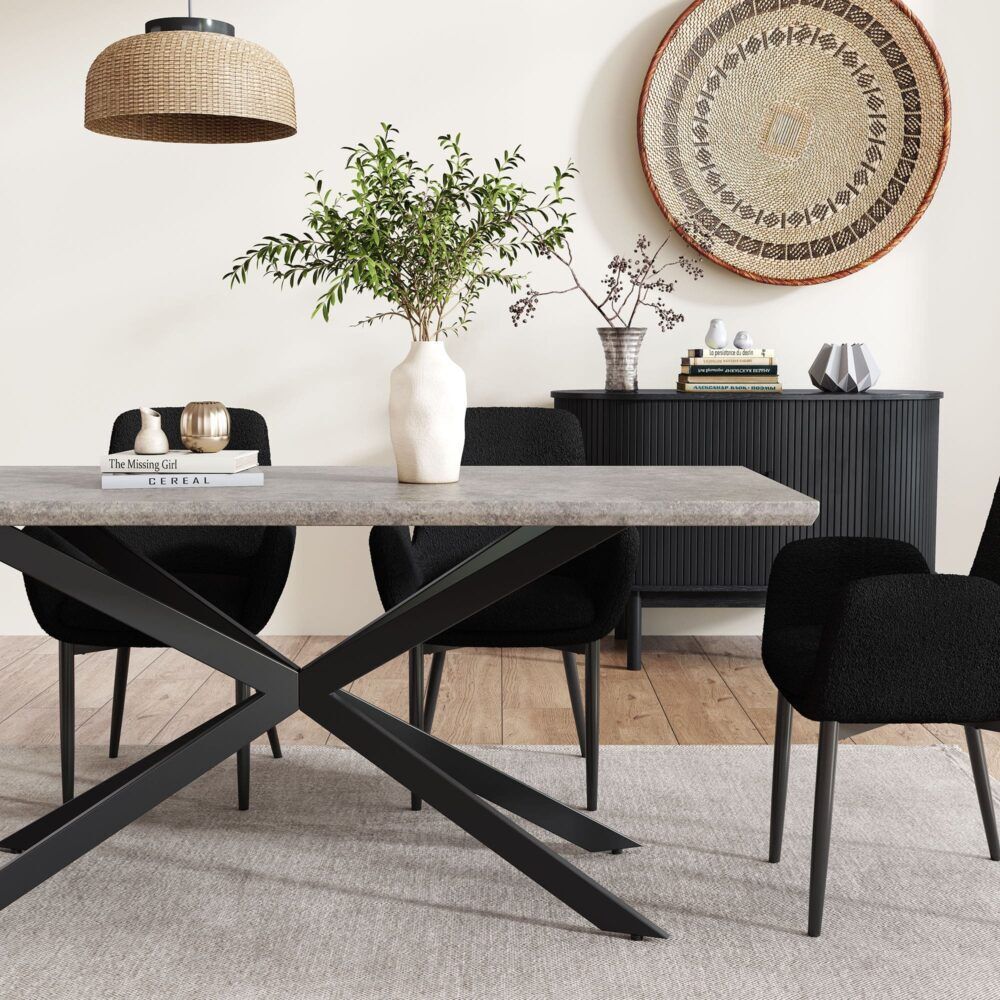 Falcon Rectangular Dining Table MDF Marbling Price