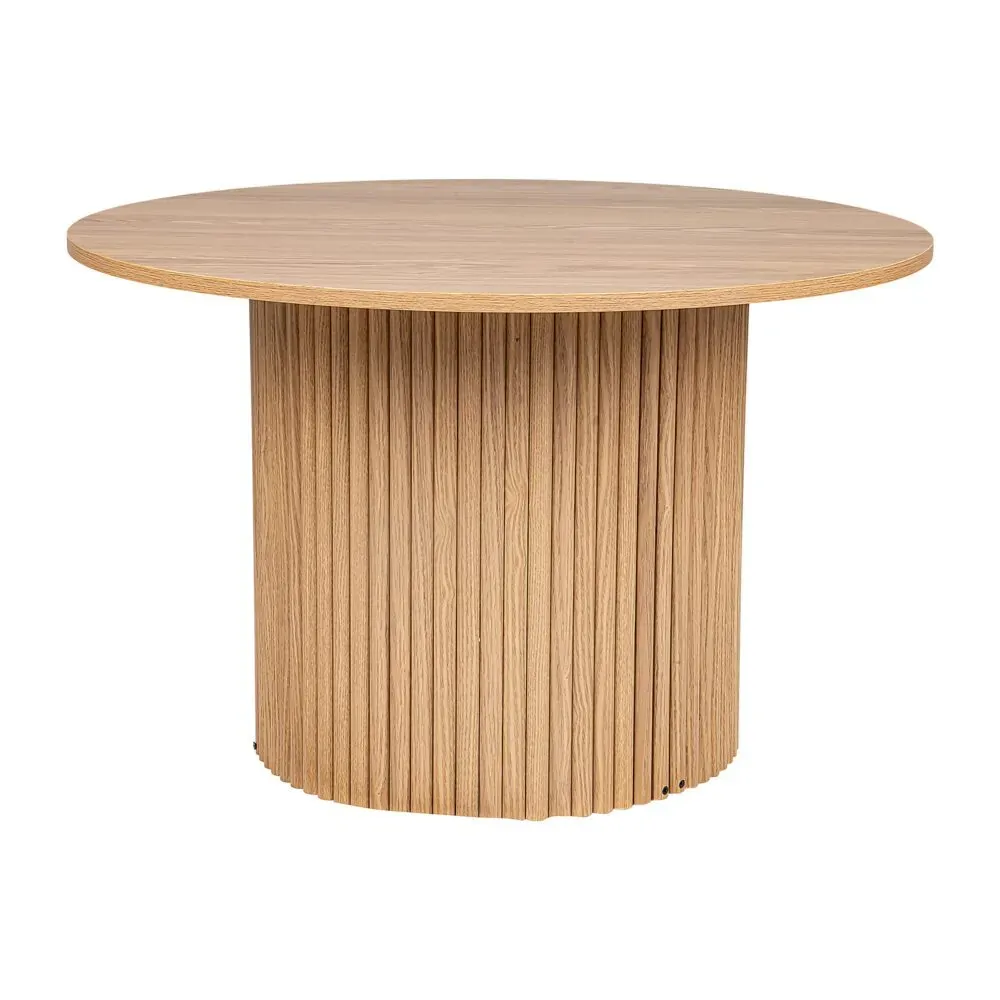 Luxe Ribbed Round Coffee Table Wooden Price